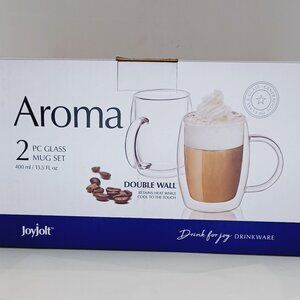 JoyJolt Aroma 13.5 oz Double Wall Mug Set